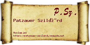 Patzauer Szilárd névjegykártya