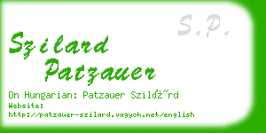 szilard patzauer business card